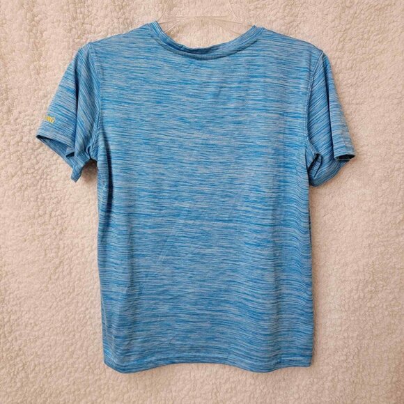 Spalding Boys Large Soccer Graphic T shirt Short Sleeve crew neck Blue Polyester - Picture 3 of 8